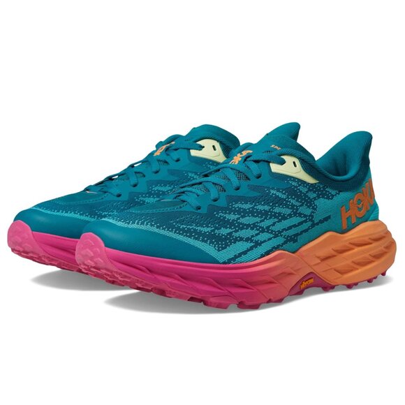 Hoka Shoes - Hoka Speedgoat 5 Trail Running Shoes in Deep Lake/Ceramic, Size 8